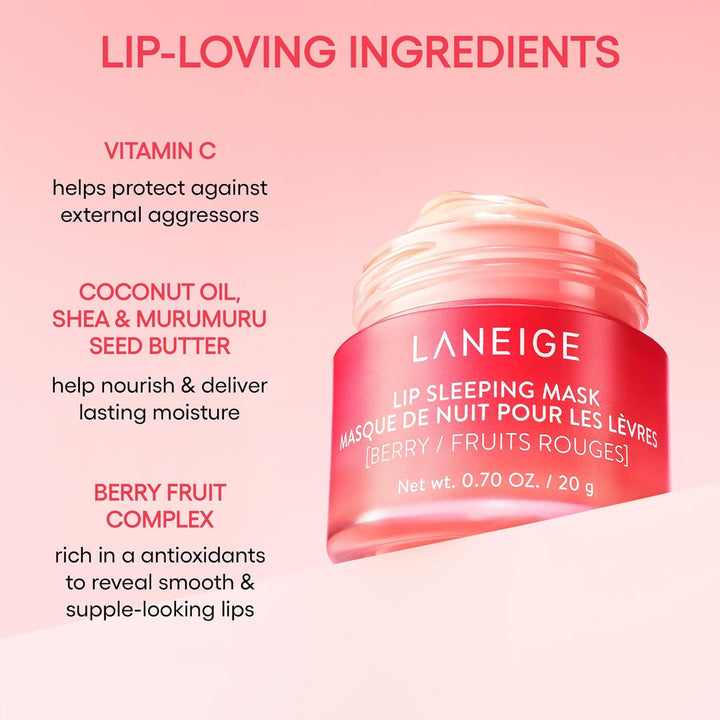 LANEIGE - Mascarilla nocturna para labios: Nutrir, hidratar, vitami...
