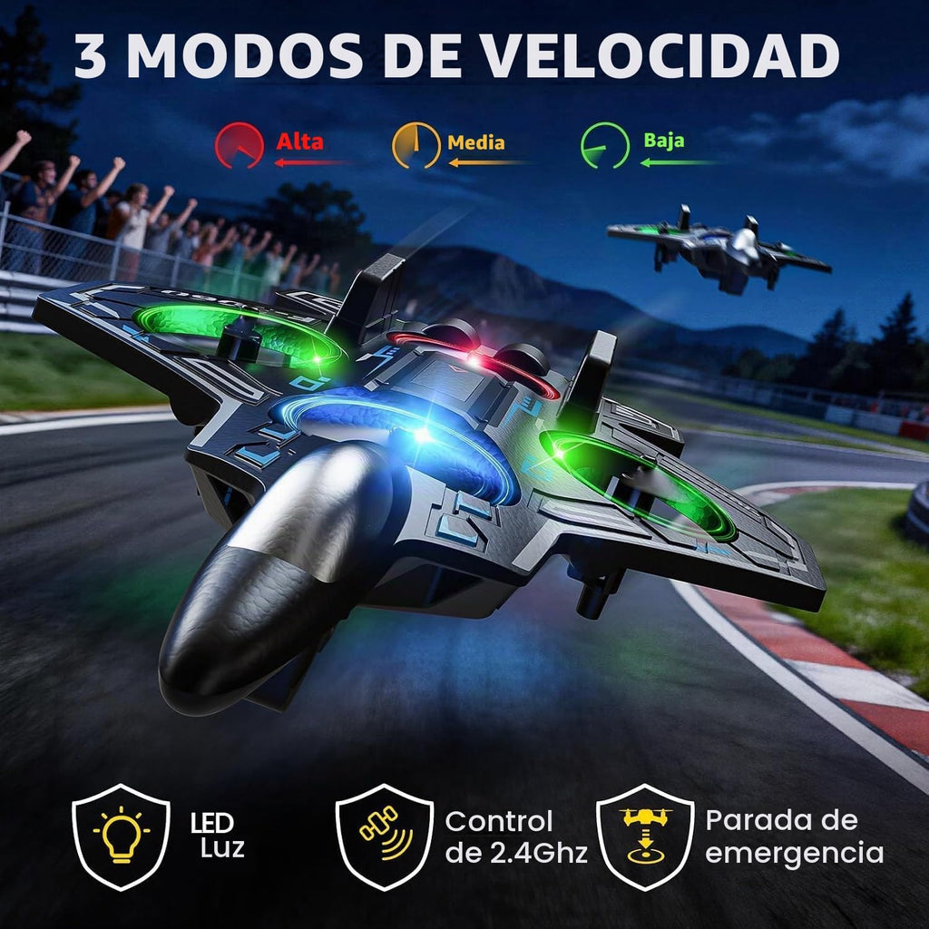 Avión de control remoto RC Plane para niños, adultos, dron de combate de