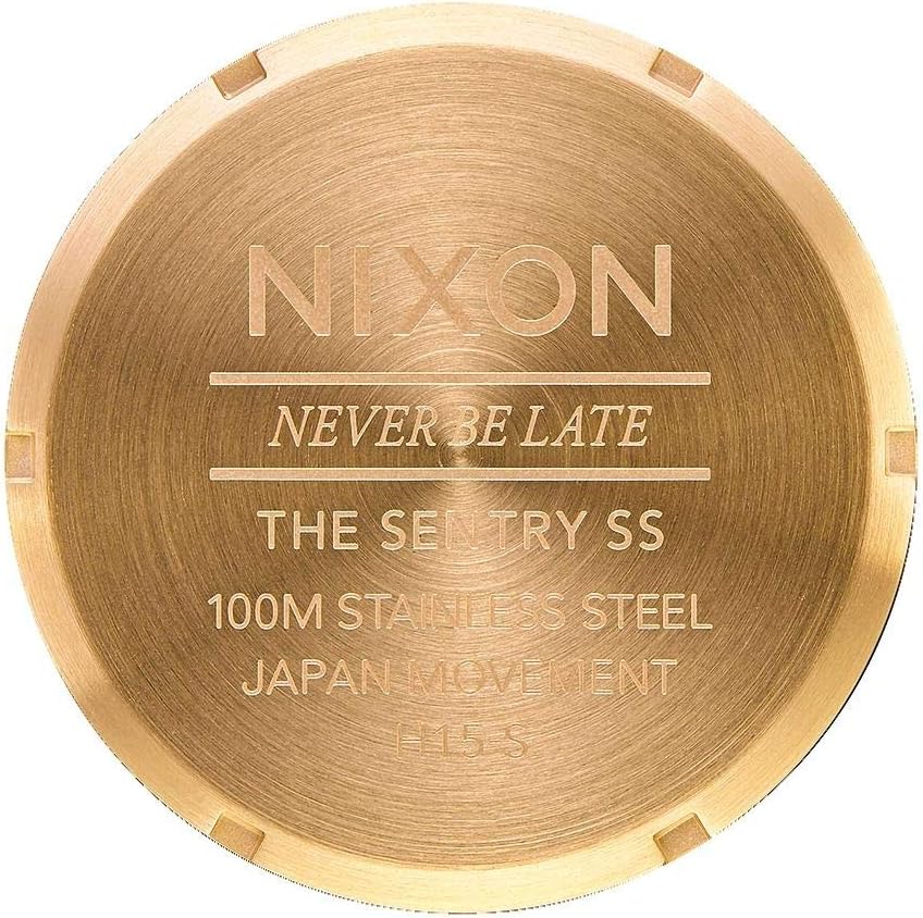 NIXON Sentry SS A356 - Reloj analógico clásico resistente al agua de 100 m para hombre (cártula de reloj de 42 mm, correa de acero inoxidable de 23 mm-20 mm)