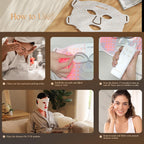 MEGELIN Máscara Facial de Terapia de Luz LED en 7 Colores, Máscara...