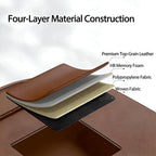Paquete de 2 organizadores universales plegables para asiento trasero de automóvil con bandeja de mesa, protector de asiento de automóvil con soporte para teléfono para pantalla táctil, alfombrillas de cuero de primera calidad con bolsillos de