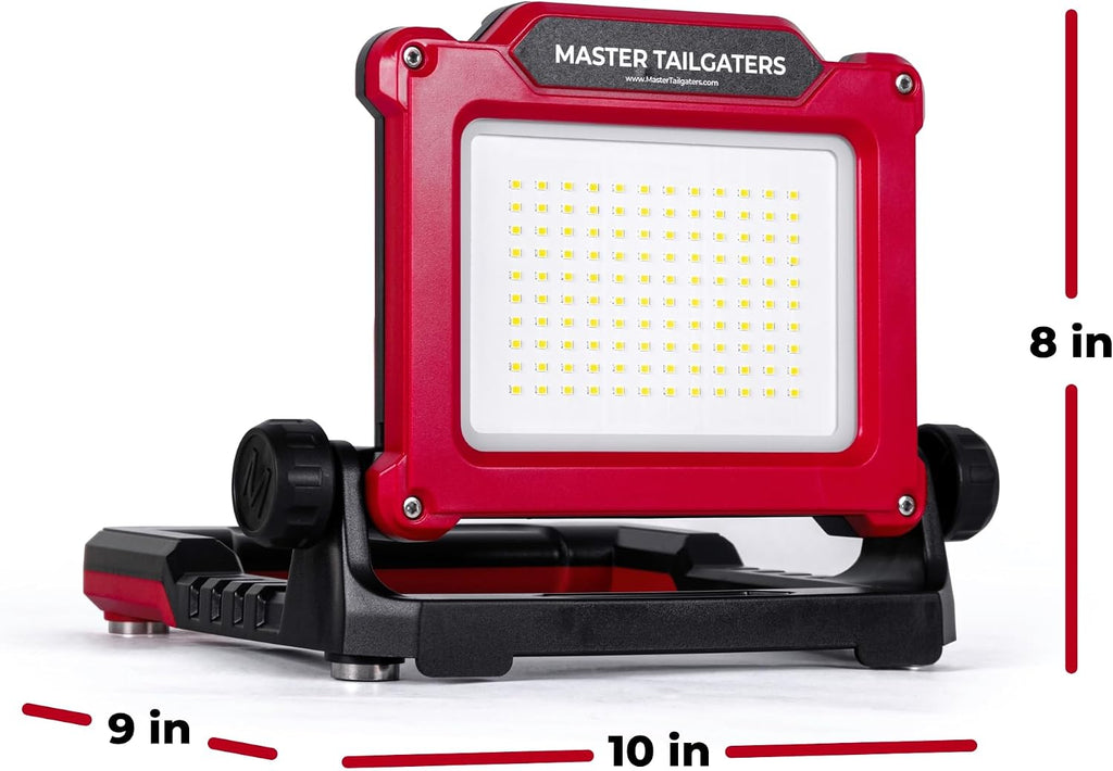 Master Tailgaters FLUD 4000 Lámpara de trabajo tipo flood LED compatible con baterías Black & Decker, Porter Cable, Stanley 18 V–20 V