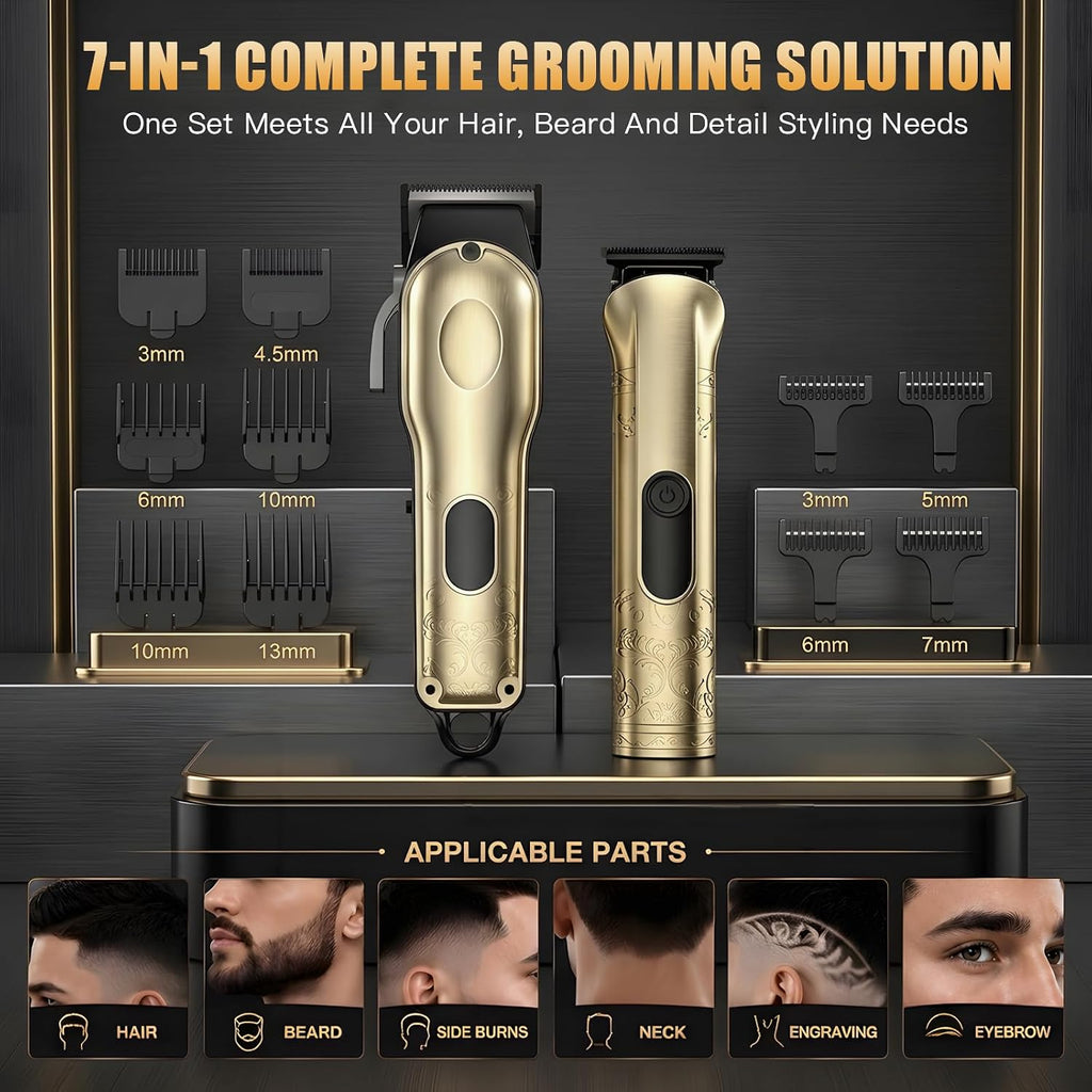 Cortadora de pelo profesional para hombres, recortadora de barba con corte de pelo sin huecos para hombres/mujeres, maquinilla de afeitar eléctrica de precisión en T, afeitadora de barba, bigote, kit