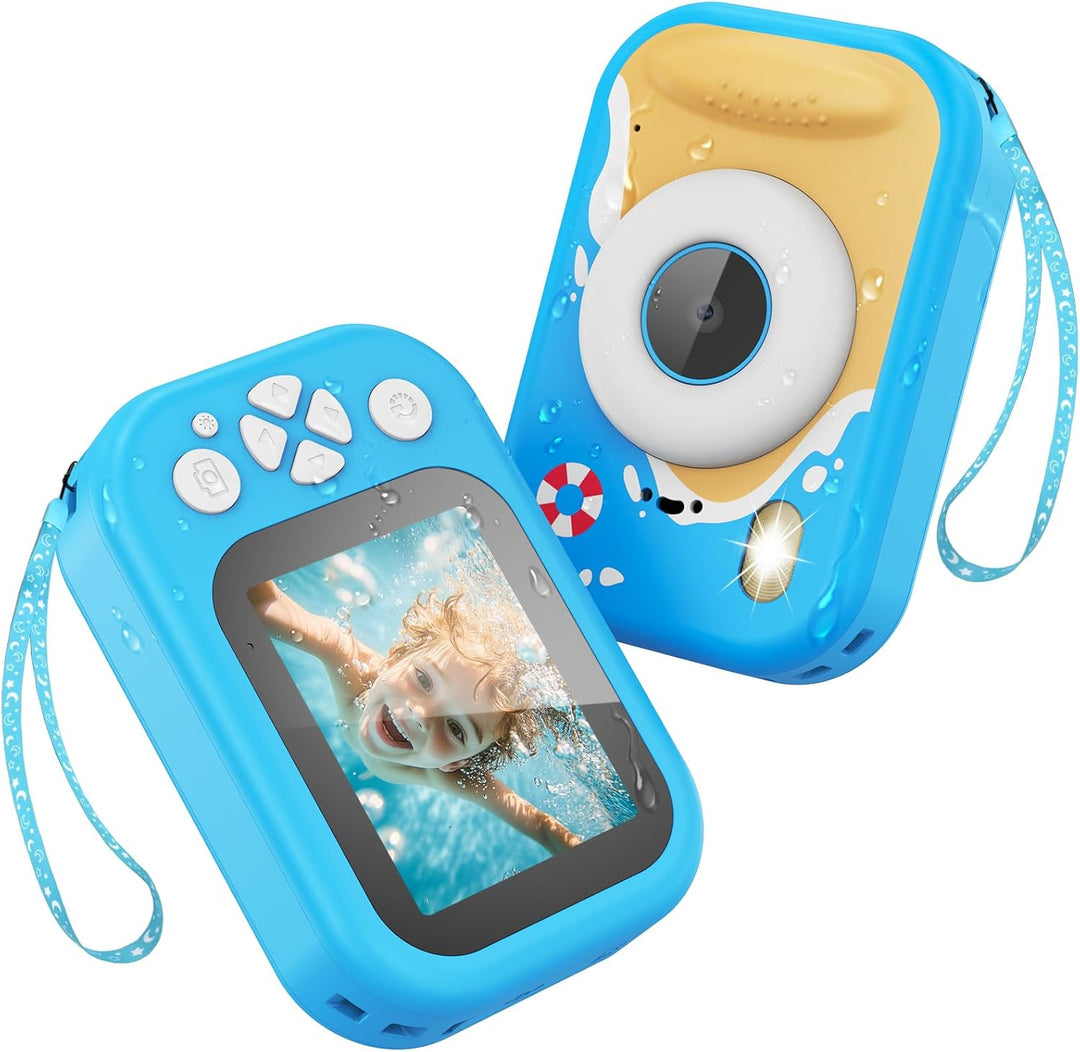 Cámara impermeable para niños, cámara digital subacuática HD 1080P...