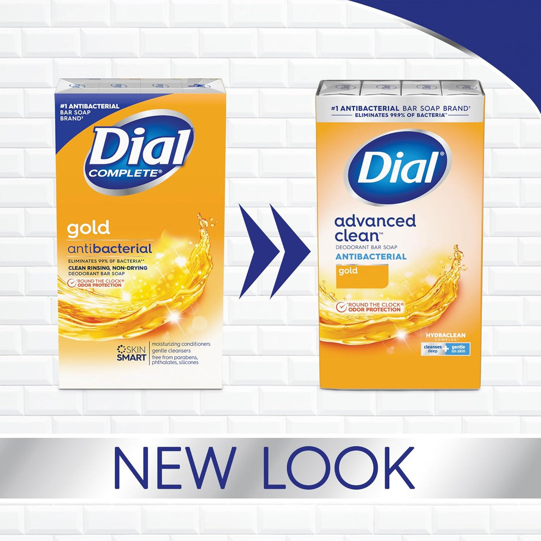 Dial Barra de jabón desodorante antibacteriano, Advanced Clean, dor...