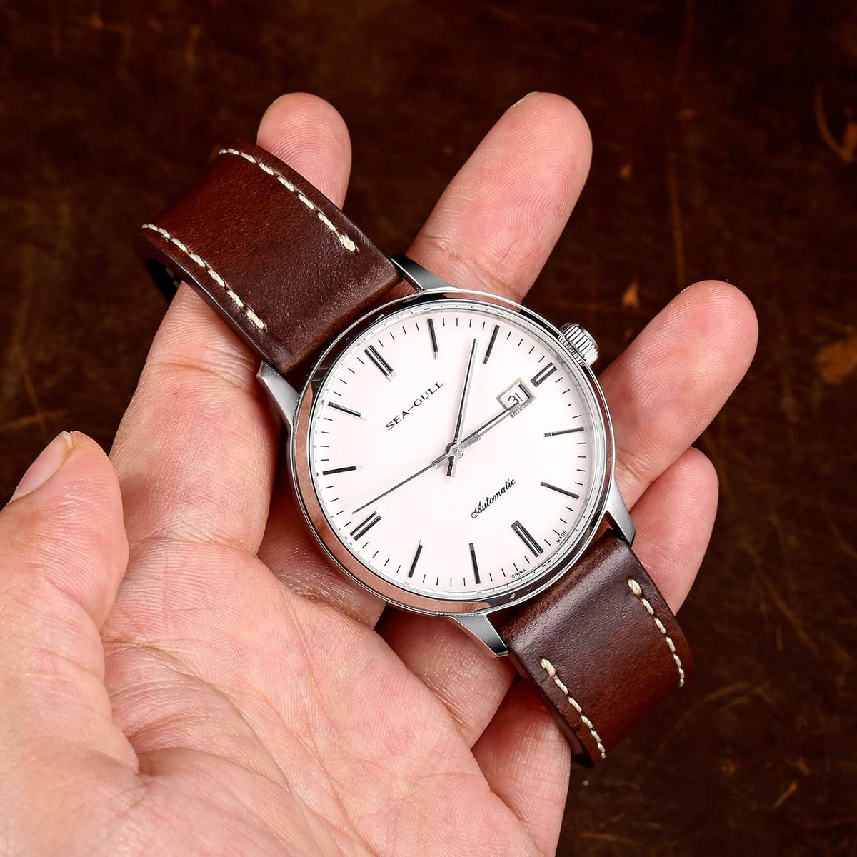 Horween - Correa de reloj de cuero para hombres y mujeres, 0.709 in, 0.787 in, 0.866 in, correa de reloj de liberación rápida, hecha a mano, suave, vintage, repuesto