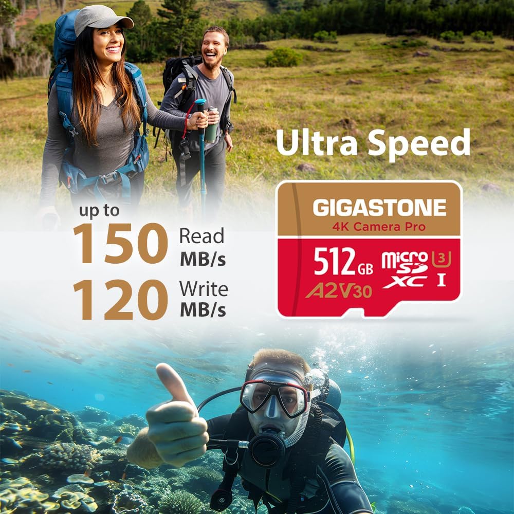 Recuperación de datos de 5 años: tarjeta micro SD de 512 GB, cámara...