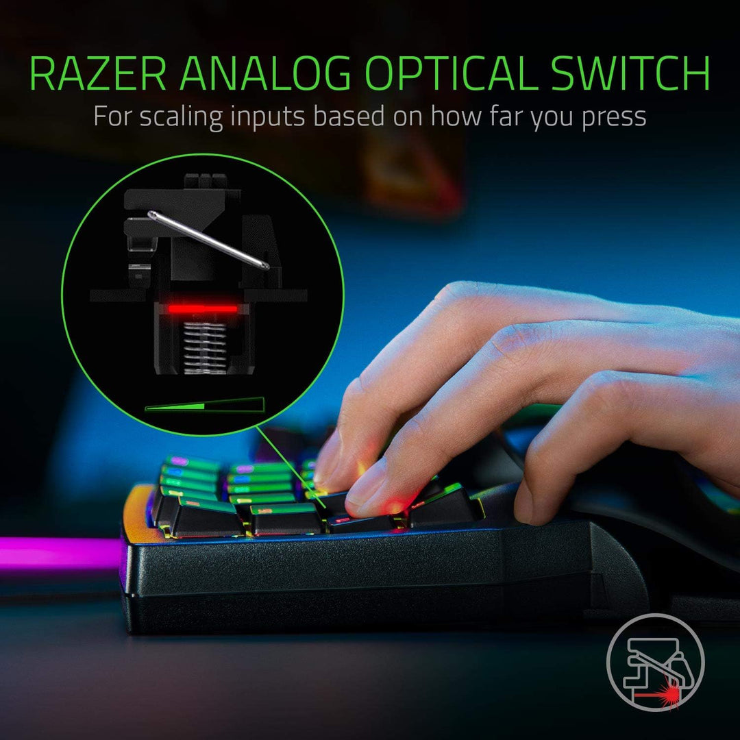Teclado para juegos Razer Tartarus Pro: Interruptores de teclas ana...