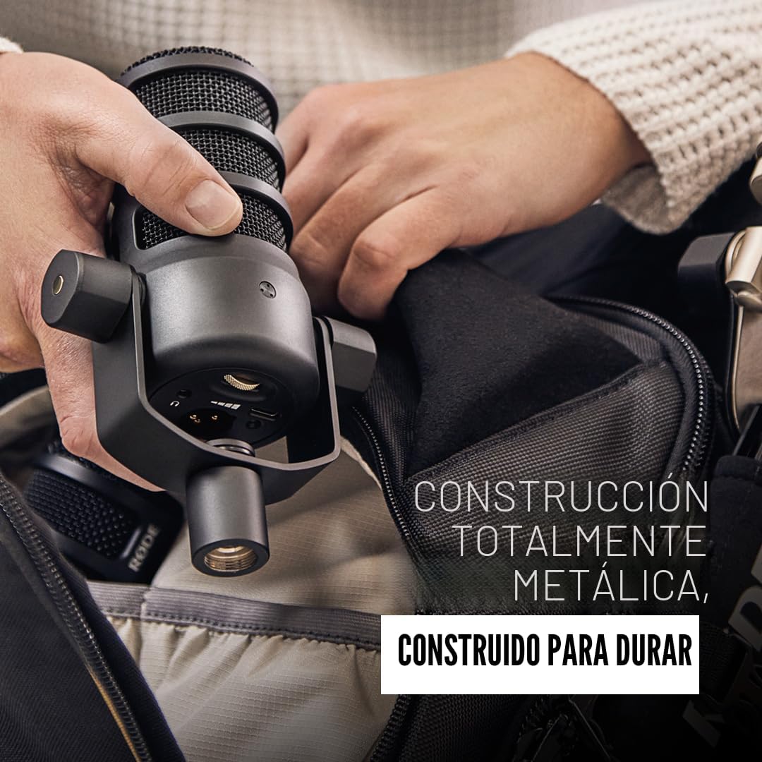 RØDE PodMic USB - Micrófono dinámico versátil de broadcast con cone...