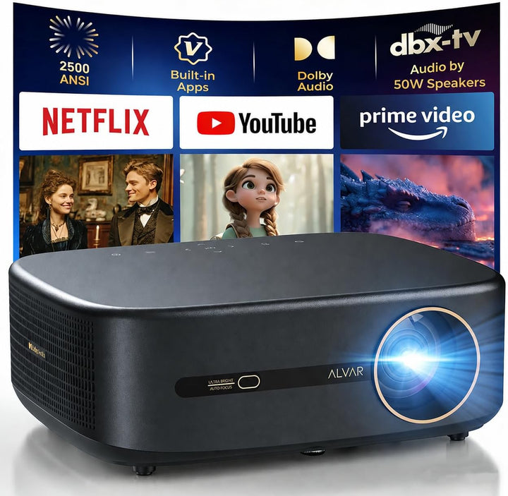 Proyector inteligente 2026 actualizado, 2500 ANSI, compatible con 4...