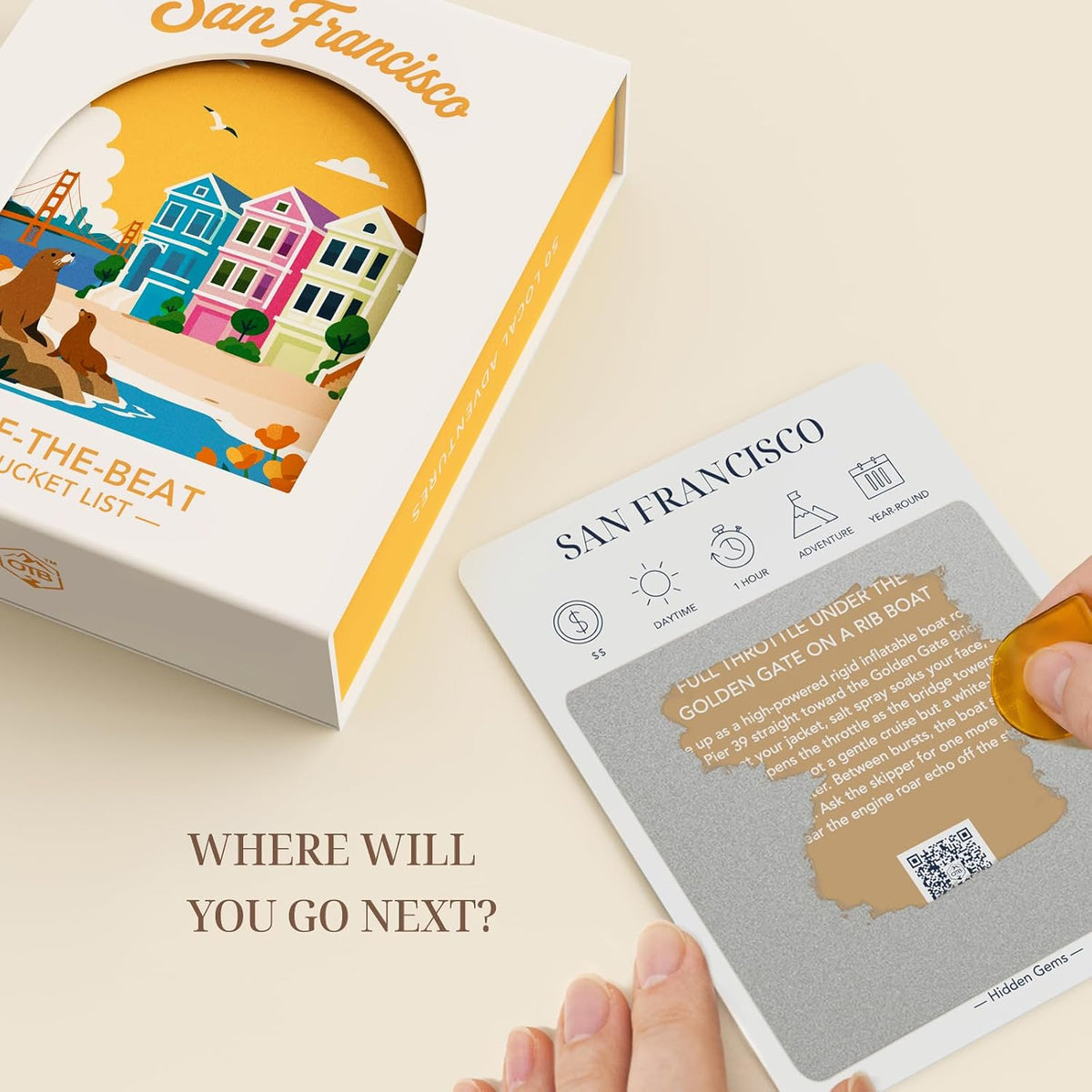 Tarjetas de lista de deseos de San Francisco Adventure, 50 tarjetas para