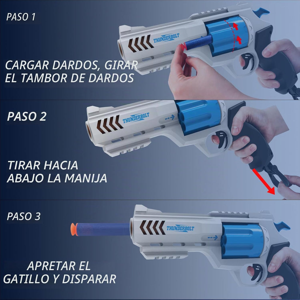 Juego de 2 lanzadores de dardos de espuma para niños con 40 dardos, barril giratorio de 8 dardos, juegos al aire libre para niños y niñas, adolescentes a partir de 8 años