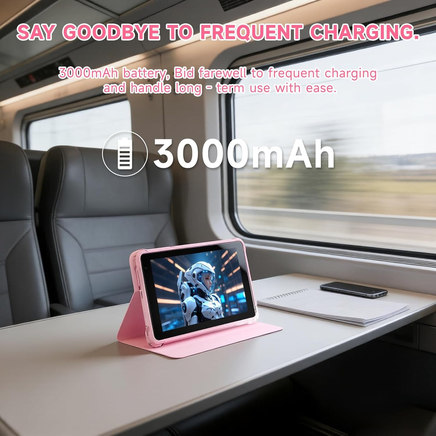 NOVOJOY Tablet de 7 pulgadas con funda, Android 15 Tablet PC, 32 GB...