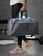 adidas Defender - Bolsa de lona color gris y oro rosa, OSFA