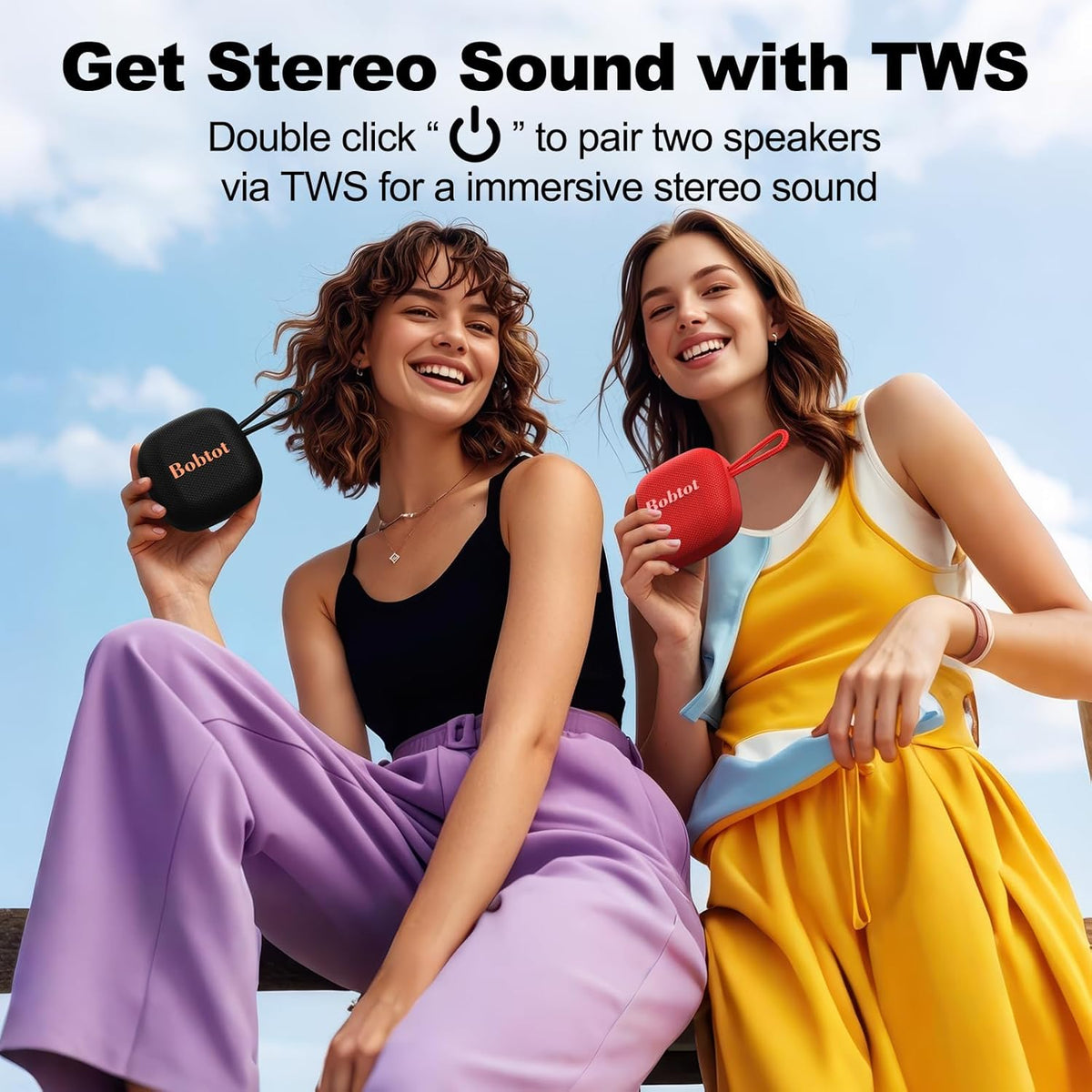 Bobtot Altavoces Portátiles Bluetooth Inalámbricos - Bocina de Duch...