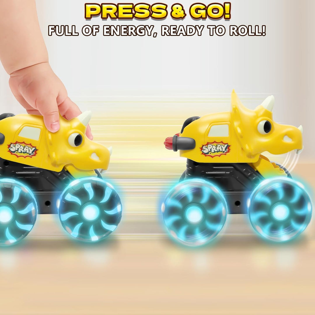 Intoypad Paquete de 3 Juguetes de Coches de Dinosaurio para Niños P...