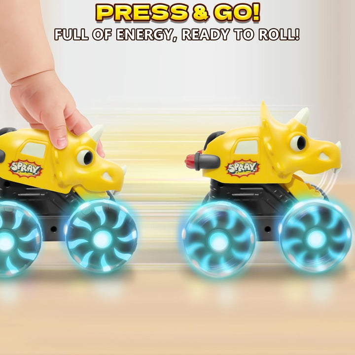Intoypad Paquete de 3 Juguetes de Coches de Dinosaurio para Niños P...