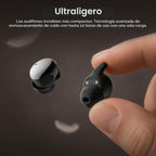 NE90 - Auriculares para dormir con funda de pantalla táctil inteligente de 0.11 oz, ultra pequeños, auriculares inalámbricos Bluetooth 6.0, aplicación de ruido blanco, cancelación de ruido ENC