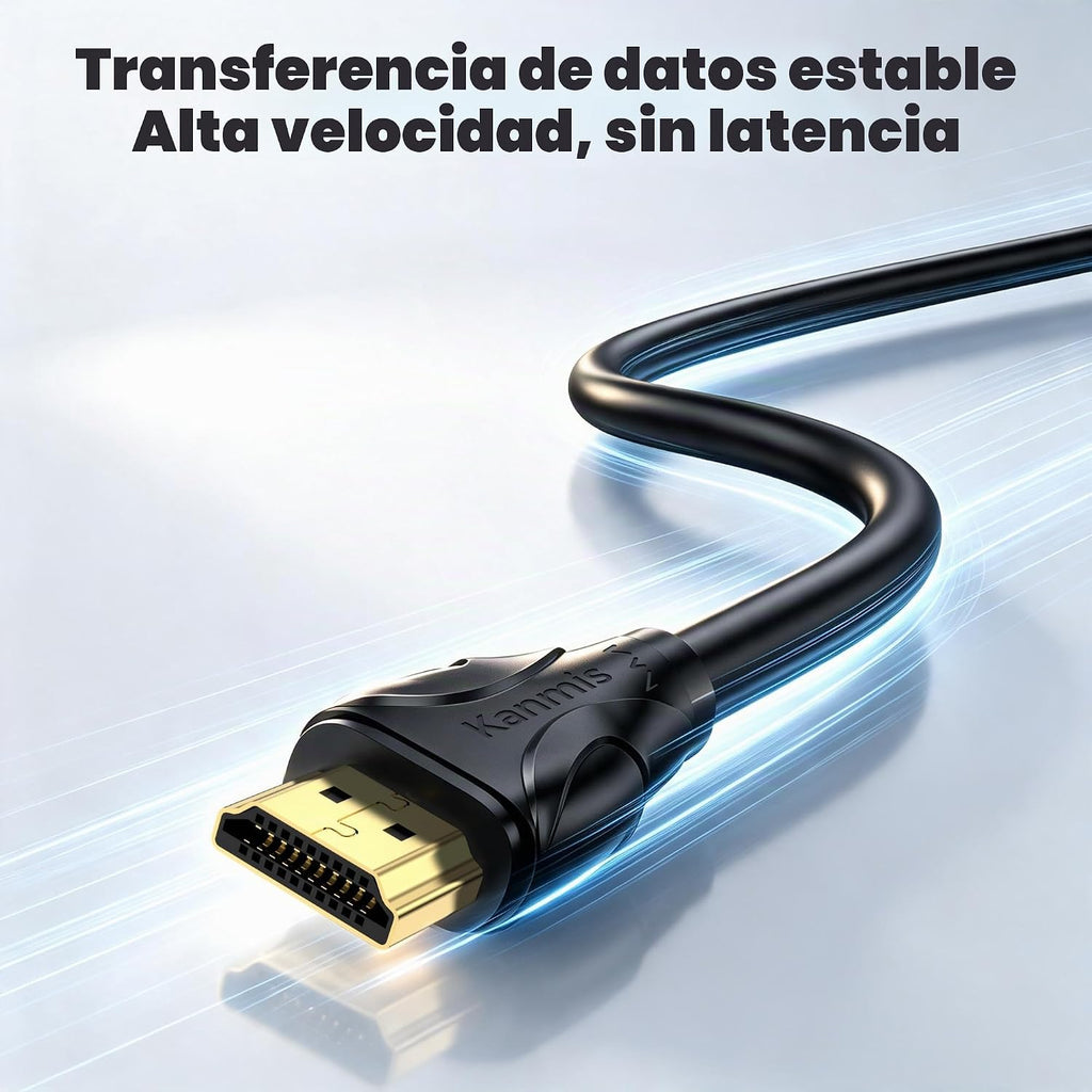 Cables HDMI de 50 pies de largo, 4K60Hz, cable HDMI 4K de alta velocidad con conectores chapados en oro, compatible con PlayStation Arc PS3 PS4 PC HDTV