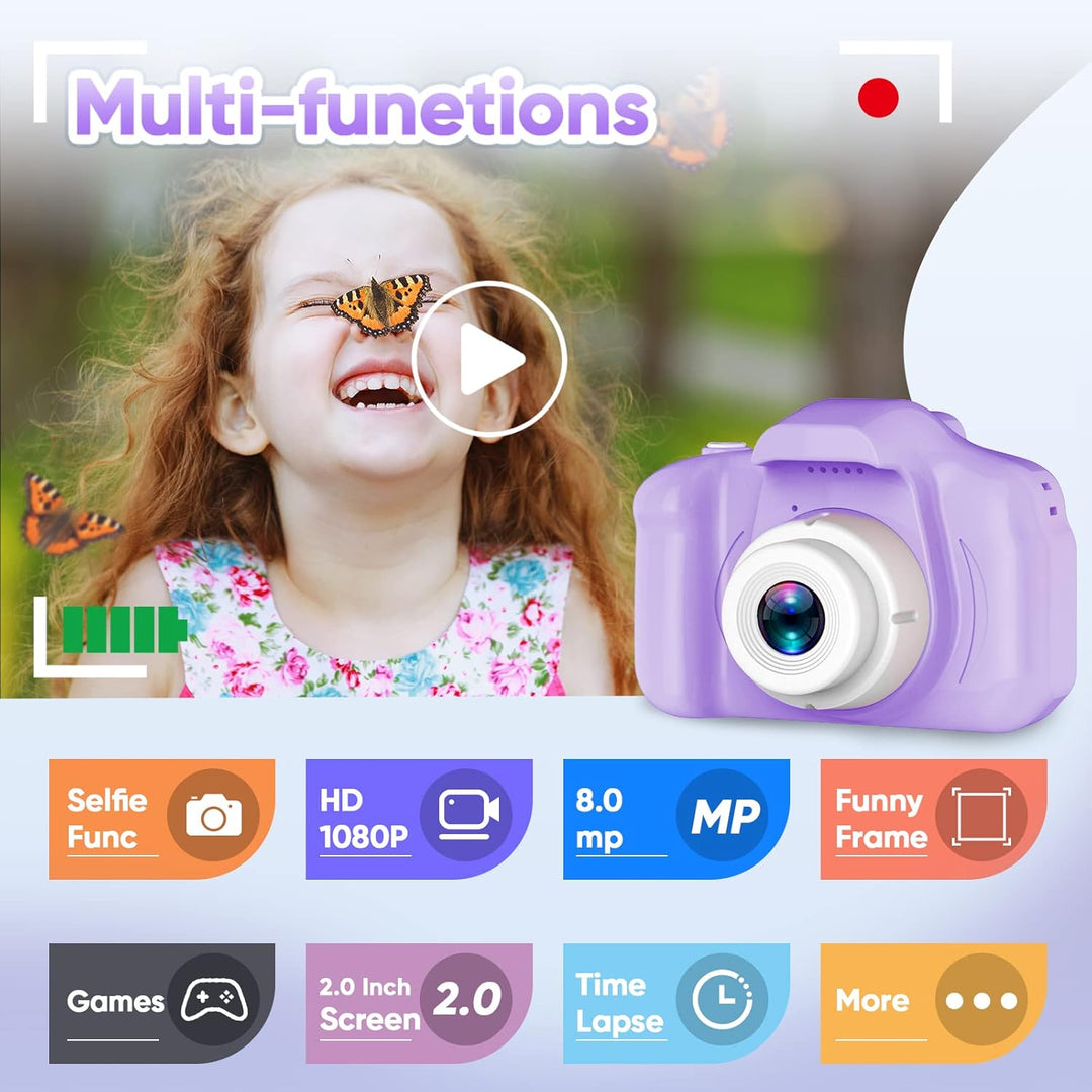 Seckton - Cámara de selfie mejorada para niños, regalos de Navidad...