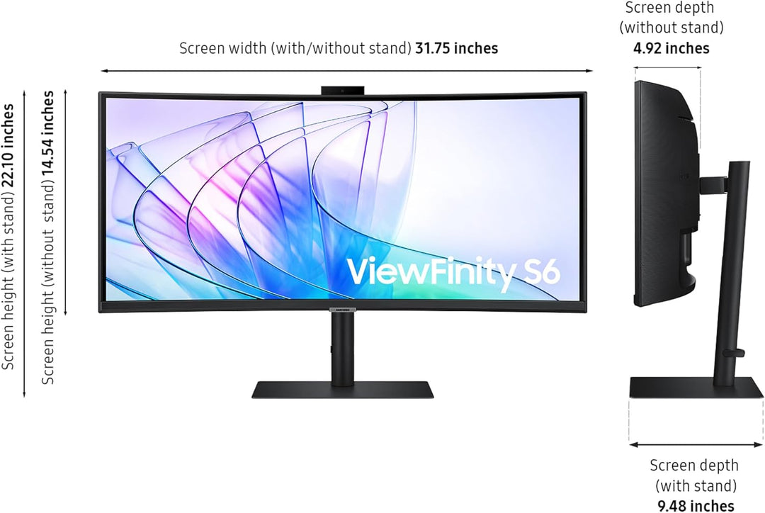 Samsung ViewFinity (S65VC) Series Ultra-WQHD Monitor curvo para com...