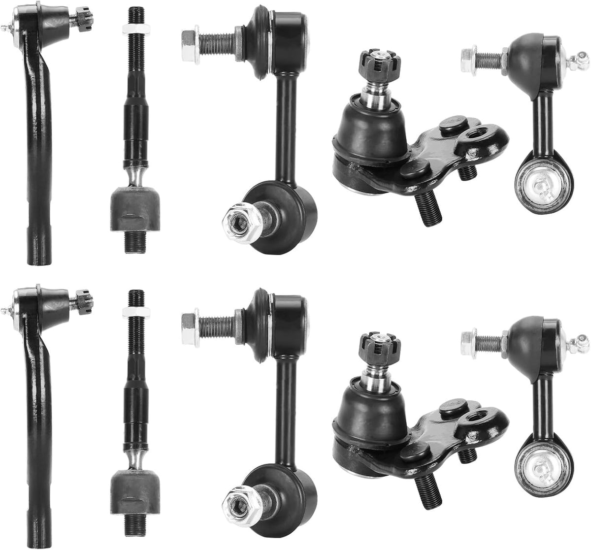 12 brazos de control delanteros inferiores con rótulas para Honda Civic 1.8L barras de acoplamiento exteriores interiores extremos de barra estabilizadora K620382 K620382 K620383 K500069 K50007070 12 PCS K807 69 K80768