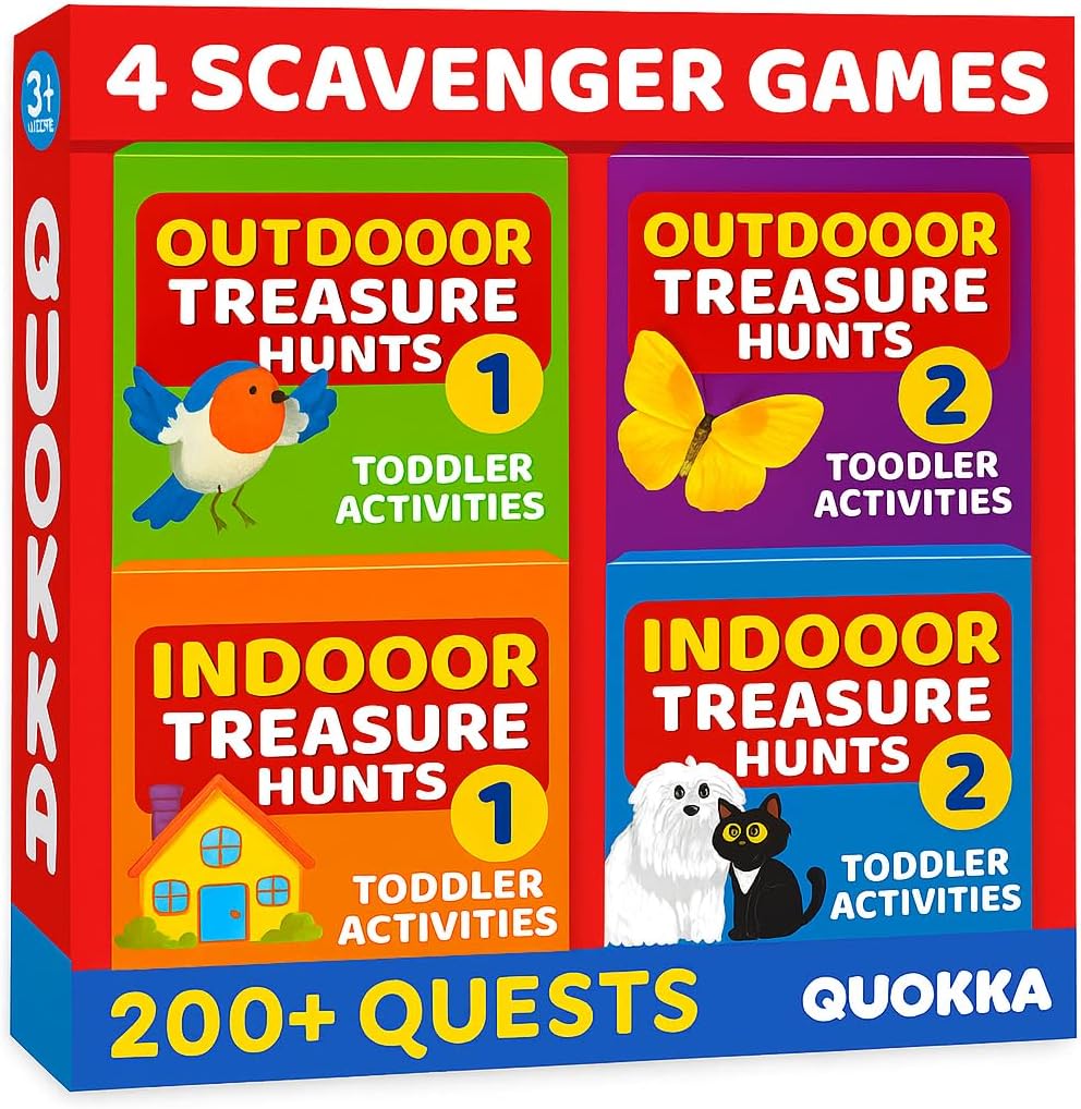 Búsqueda del tesoro para niños pequeños de 3 a 5 años - Juego de cartas de