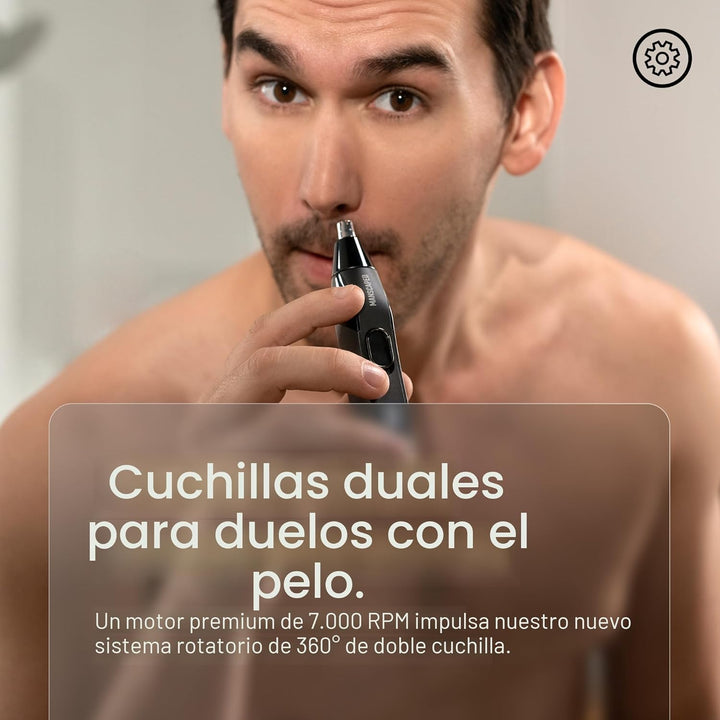 MANSCAPED® The Weed Whacker® 2.0 Cortadora eléctrica de vello nasal...