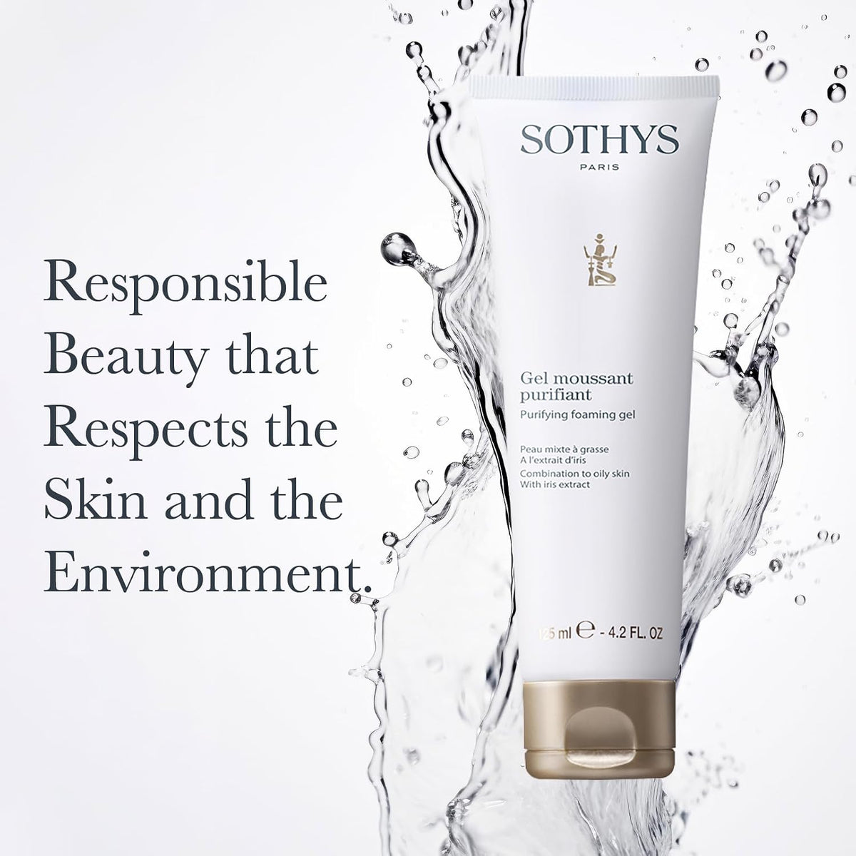 SOTHYS Gel espumoso purificante | Limpiador facial suave para piele...