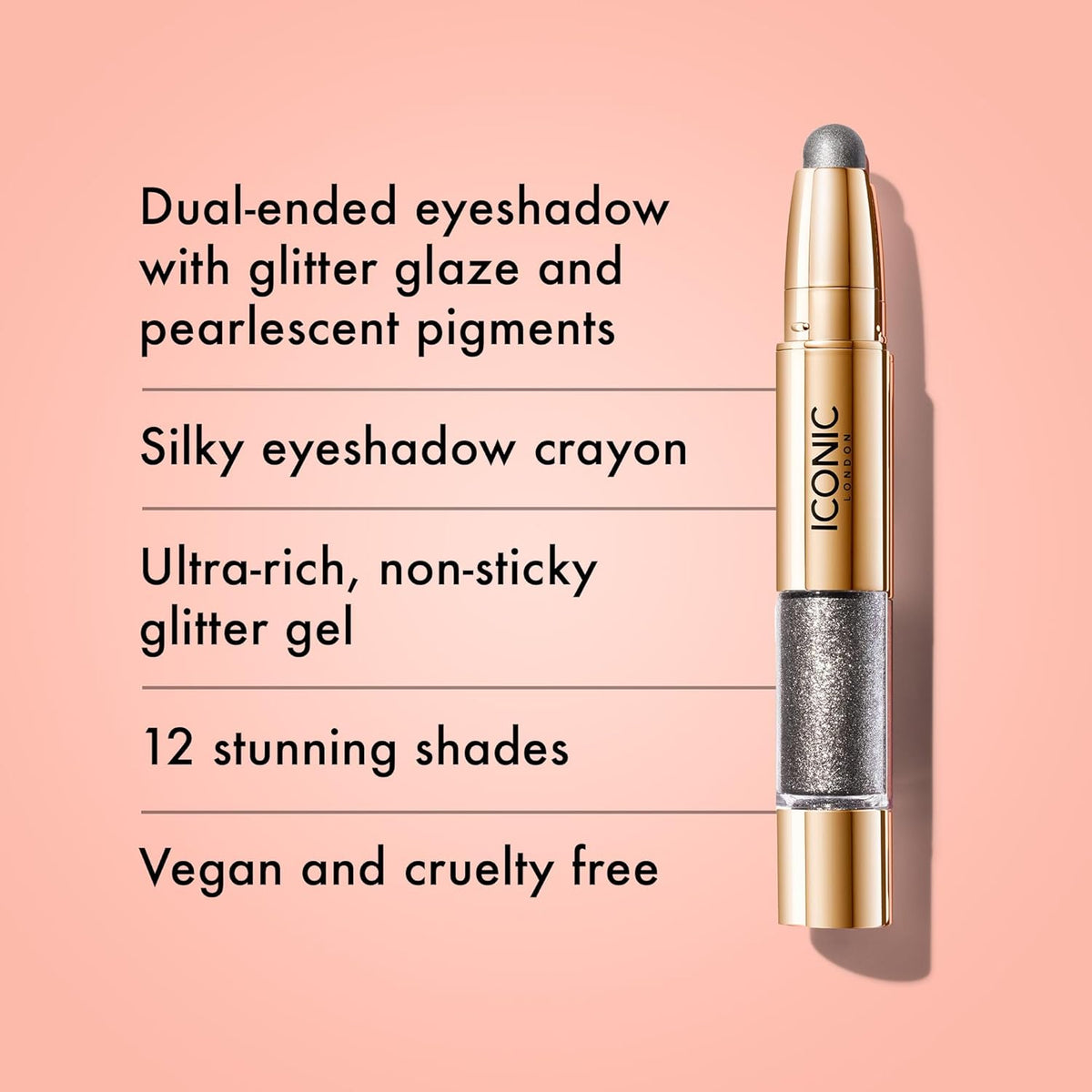 ICONIC LONDON Glaze Crayon | Sombra de ojos en barra de doble punta...