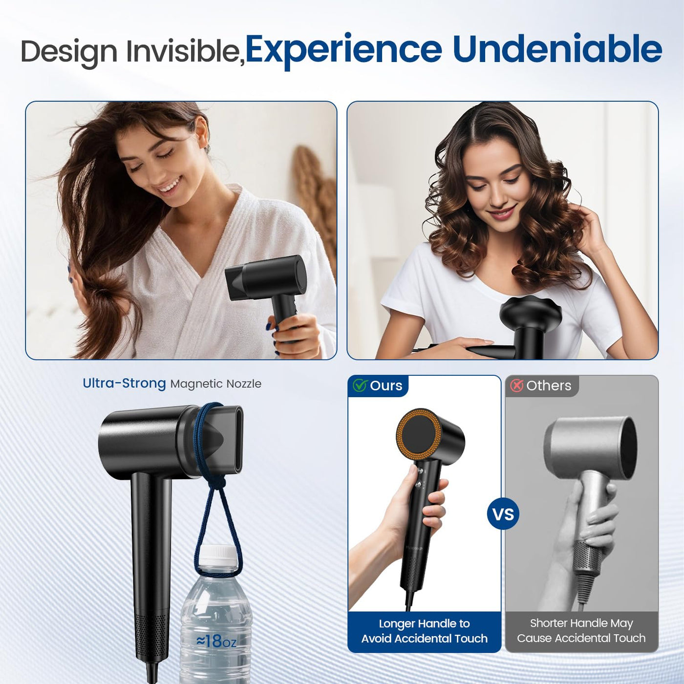 Hair Dryer with 110000 RPM High Speed 1400w Motor for 1-5min Fast D...