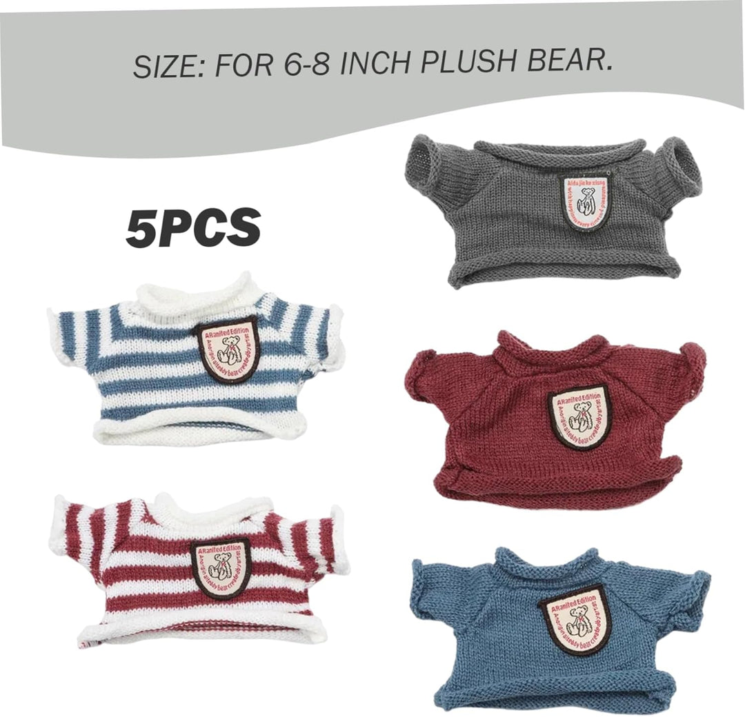 Juego de 5 piezas de ropa de oso de peluche trajes de