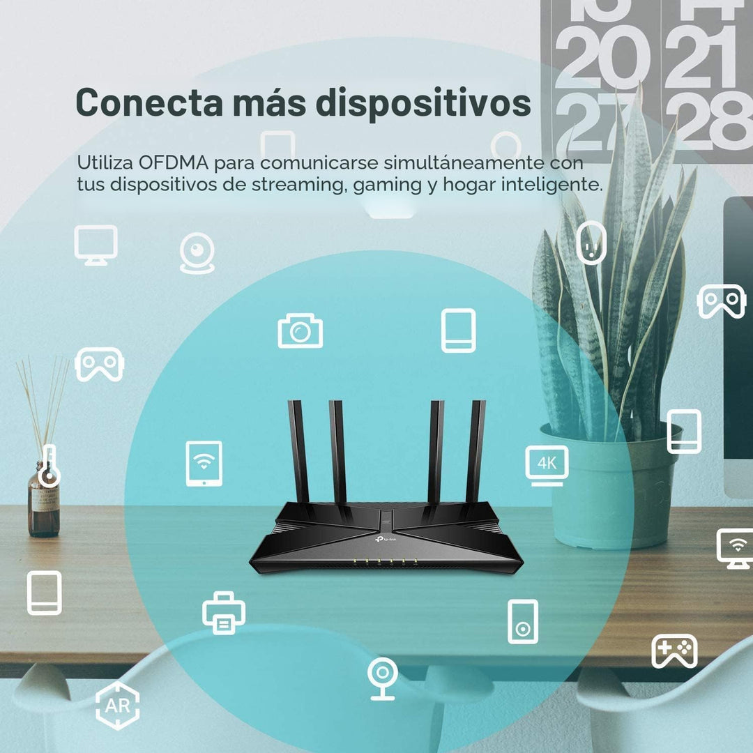 TP-Link Router WiFi 6 inteligente (Archer AX10) - 4 puertos LAN Gig...