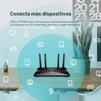 TP-Link Router WiFi 6 inteligente (Archer AX10) - 4 puertos LAN Gigabit, 1, WiFi 6 Router