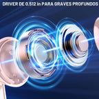 Auriculares inalámbricos, auriculares Bluetooth 5.4, pantalla de