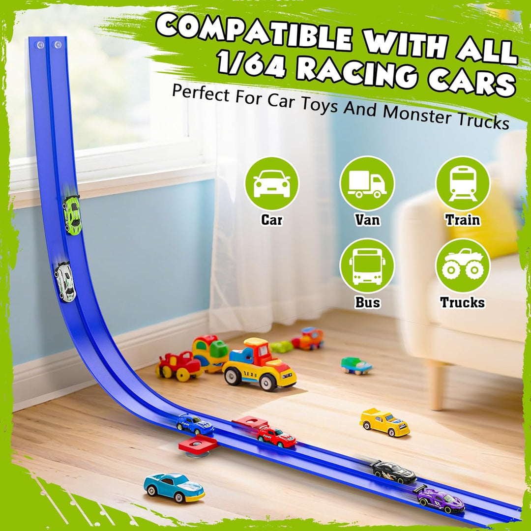 Wupuaait Pista de carreras flexible para niños juguete de