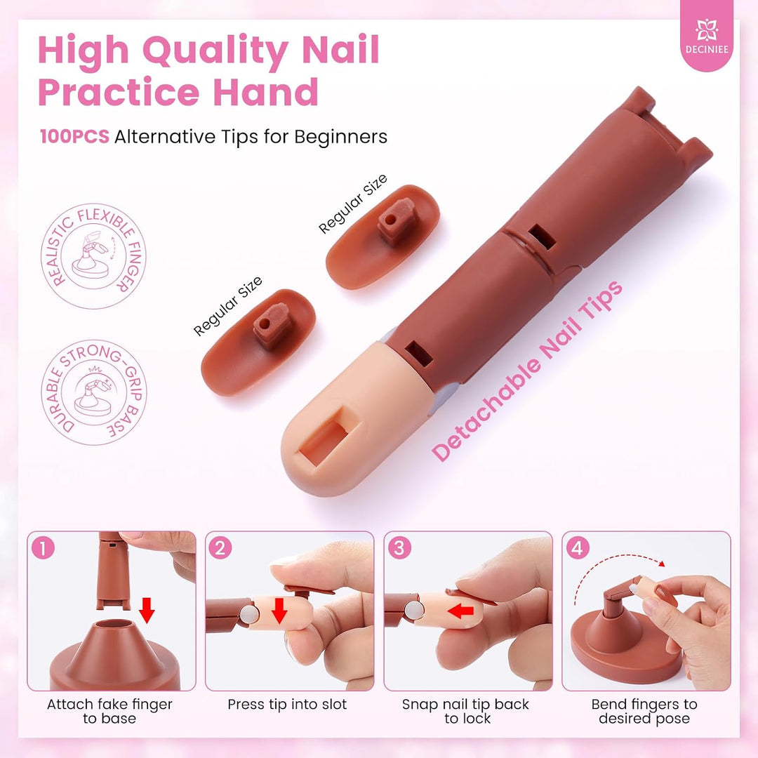 Kit de uñas para principiantes con todo: conjunto profesional de po...