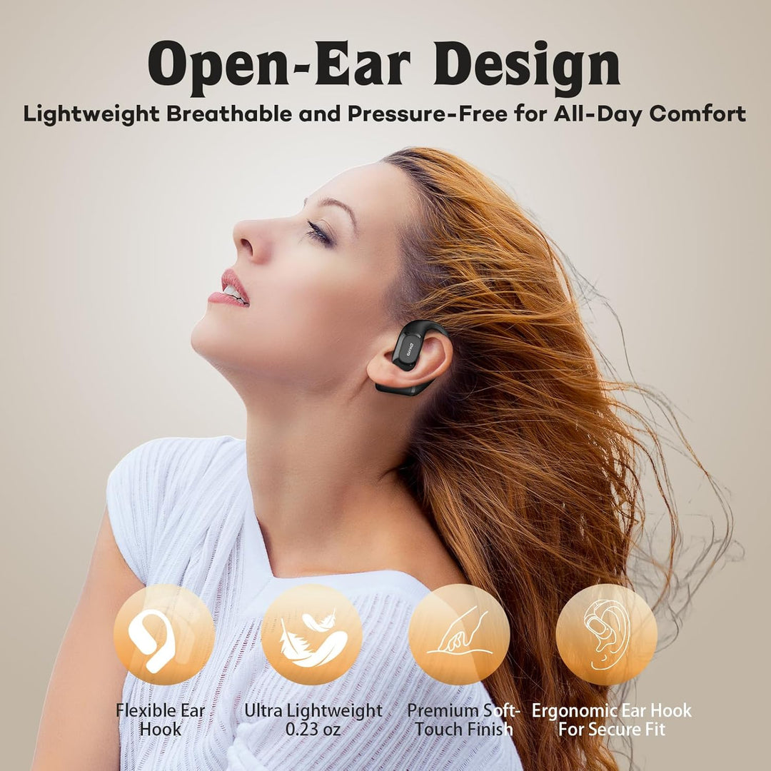 Auriculares de oído abierto, auriculares sobre la oreja con gancho...