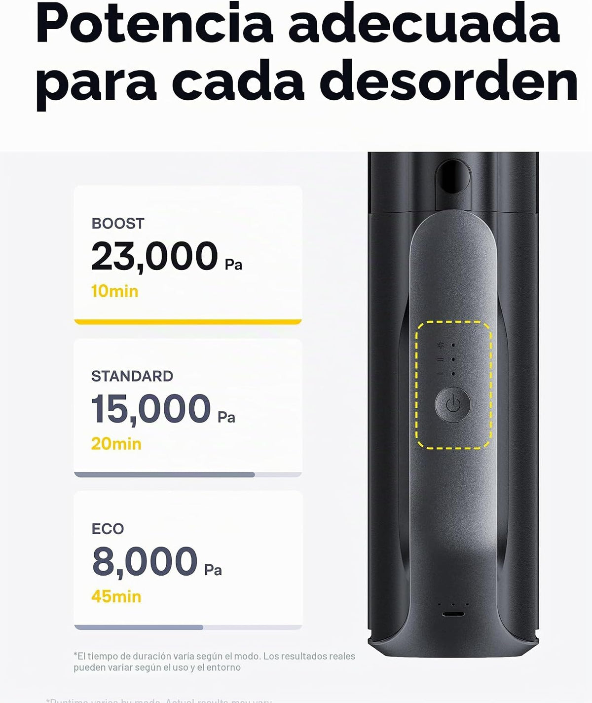 HOTO Aspirador de coche BlowVac™ de alta potencia, aspiradora de mano
