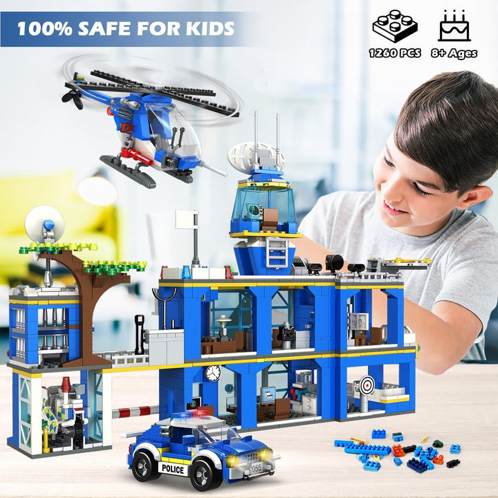 HOGOKIDS Juego de construcción de comisaría de policía de