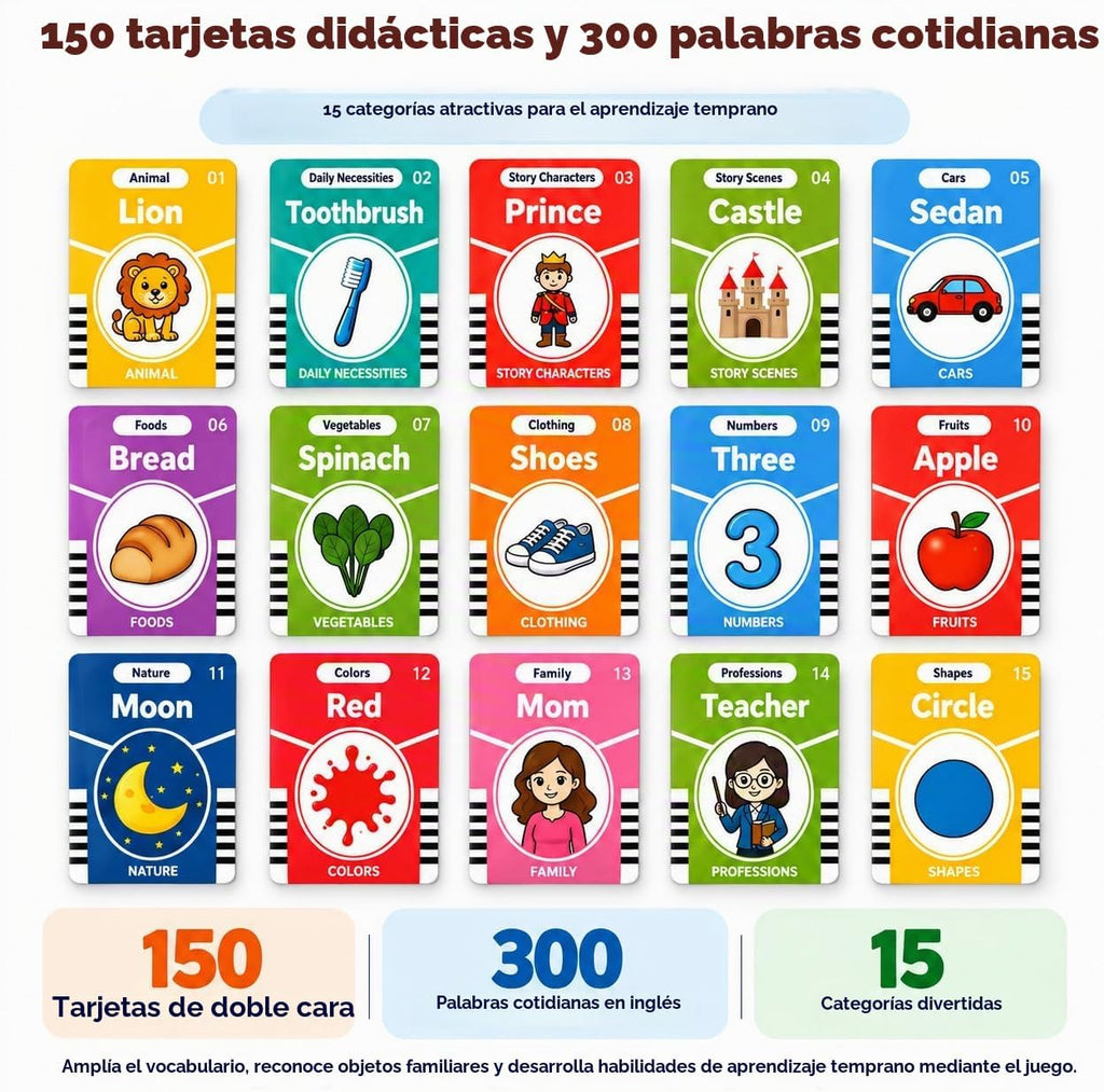 Tarjetas didácticas parlantes prémium 2026 y creador de historias para niños pequeños, 150 tarjetas de 300 palabras, juguete de aprendizaje Montessori, juguete educativo de aprendizaje de vocabulario