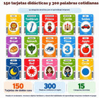 Tarjetas didácticas parlantes prémium 2026 y creador de historias para niños pequeños, 150 tarjetas de 300 palabras, juguete de aprendizaje Montessori, juguete educativo de aprendizaje de vocabulario