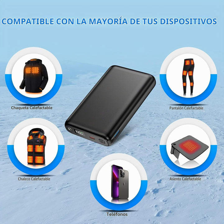 MOSILA Paquete de Batería para Chaleco Calefactado de 30000mAh 7.4V...