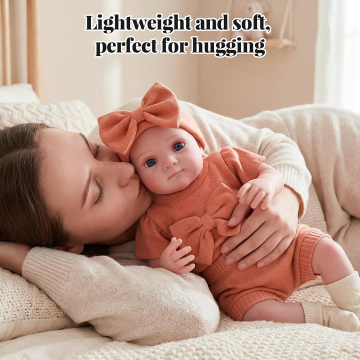 BABESIDE Reborn Baby Dolls Girl Swivel Eyes- 17 Inch Cute Soft Viny...