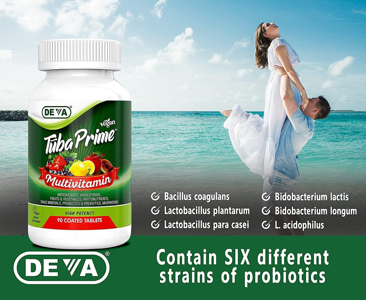 DEVA Tuba Prime - Suplemento dietético multivitamínico vegano de al...
