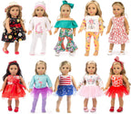 ZQDOLL 19 piezas de accesorios de ropa de muñeca americana, para juego de