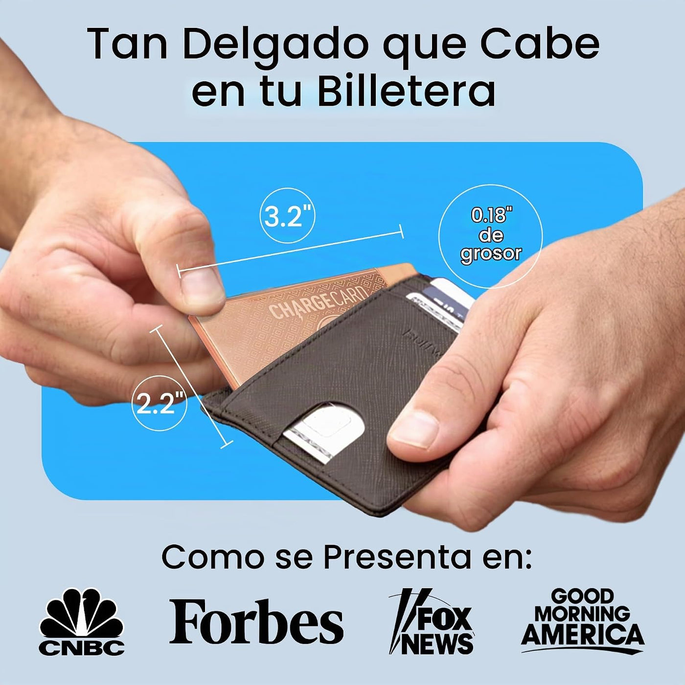 AquaVault ChargeCard - Banco de energía de emergencia ultra delgado...