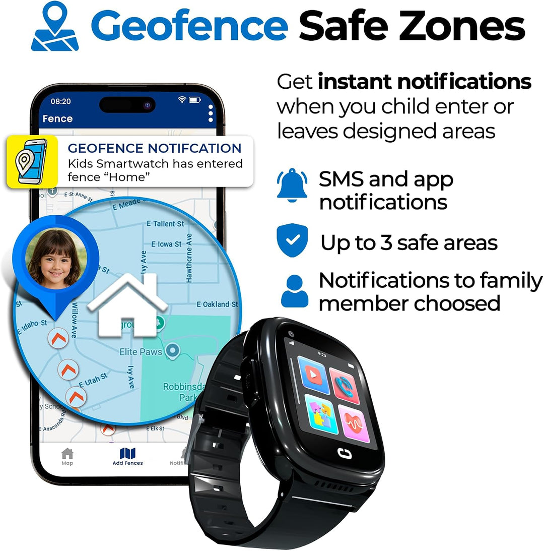 Reloj para niños con localizador GPS, llamadas bidireccionales, seg...