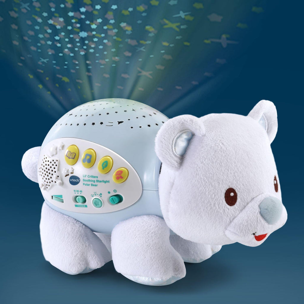 VTech Baby Lil' Critters Proyector Relajante de Luz Estelar con Oso Polar para Guardería