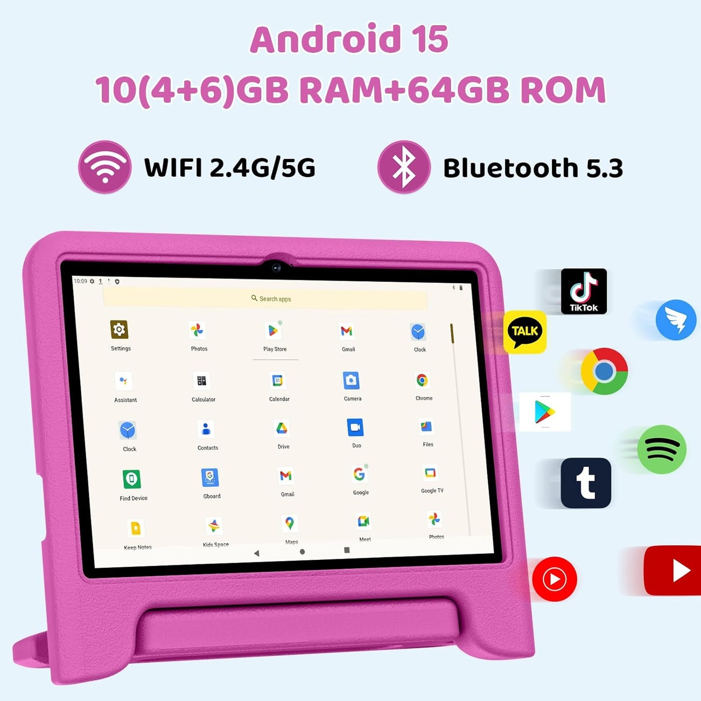 COLORROOM Tablet Android 15 actualizada 2026, tableta para niños de...